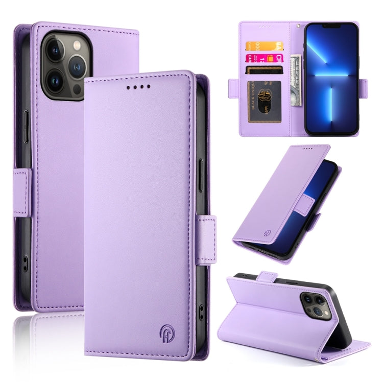 Side Buckle Magnetic Frosted Leather Phone Case, For iPhone 13 Pro Max, For iPhone 13 Pro, For iPhone 13