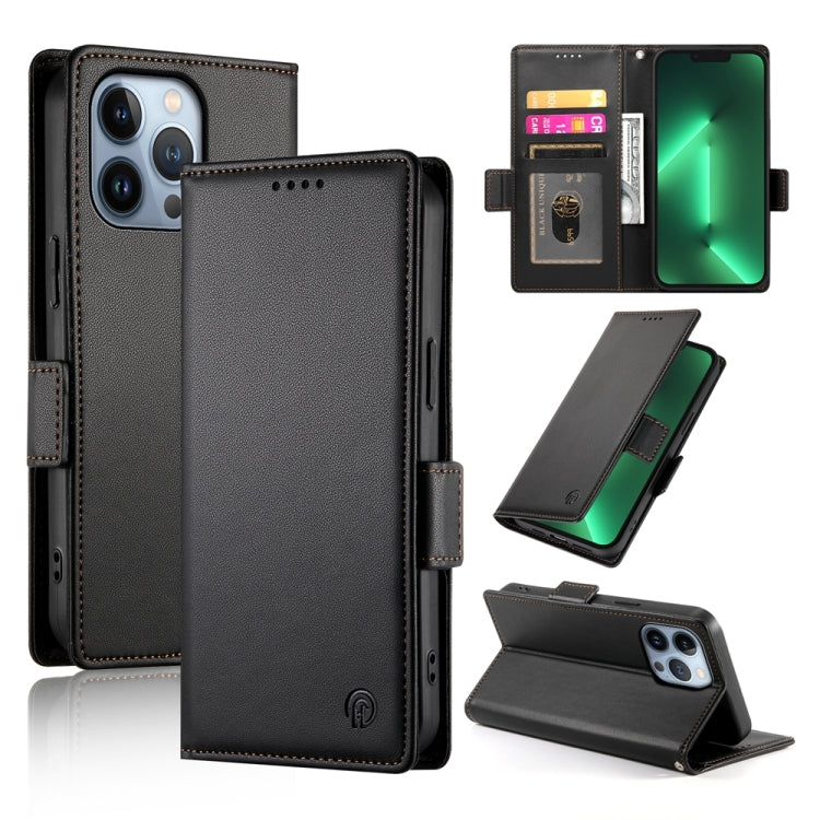Side Buckle Magnetic Frosted Leather Phone Case, For iPhone 13 Pro Max, For iPhone 13 Pro, For iPhone 13