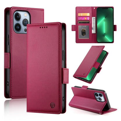 Side Buckle Magnetic Frosted Leather Phone Case, For iPhone 13 Pro Max, For iPhone 13 Pro, For iPhone 13