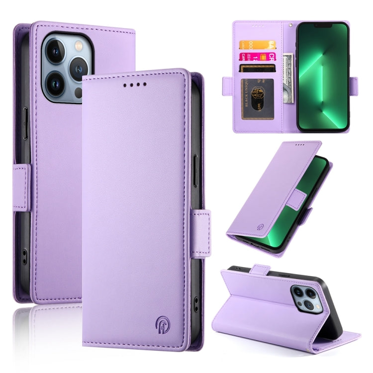 Side Buckle Magnetic Frosted Leather Phone Case, For iPhone 13 Pro Max, For iPhone 13 Pro, For iPhone 13