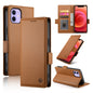 Side Buckle Magnetic Frosted Leather Phone Case, For iPhone 13 mini, For iPhone 12 / 12 Pro, For iPhone 12 Pro Max