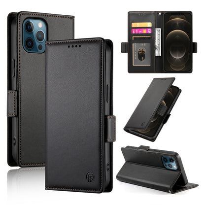Side Buckle Magnetic Frosted Leather Phone Case, For iPhone 13 mini, For iPhone 12 / 12 Pro, For iPhone 12 Pro Max