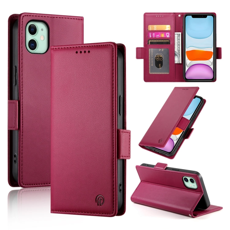 Side Buckle Magnetic Frosted Leather Phone Case, For iPhone 12 mini, For iPhone 11 Pro Max, For iPhone 11