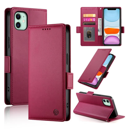 Side Buckle Magnetic Frosted Leather Phone Case, For iPhone 12 mini, For iPhone 11 Pro Max, For iPhone 11