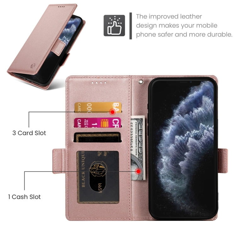 Side Buckle Magnetic Frosted Leather Phone Case, For iPhone 11 Pro, For iPhone X / XS, For iPhone XR