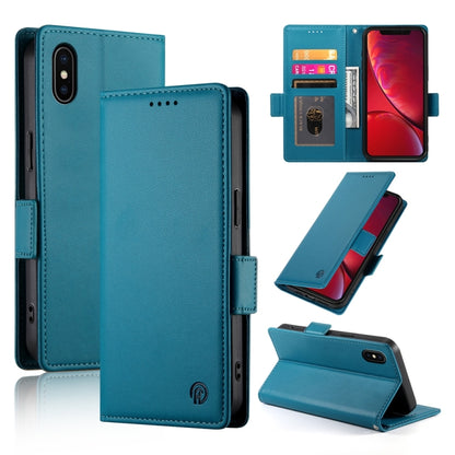 Side Buckle Magnetic Frosted Leather Phone Case, For iPhone 11 Pro, For iPhone X / XS, For iPhone XR