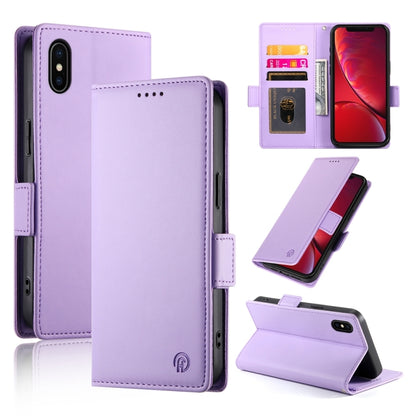 Side Buckle Magnetic Frosted Leather Phone Case, For iPhone 11 Pro, For iPhone X / XS, For iPhone XR
