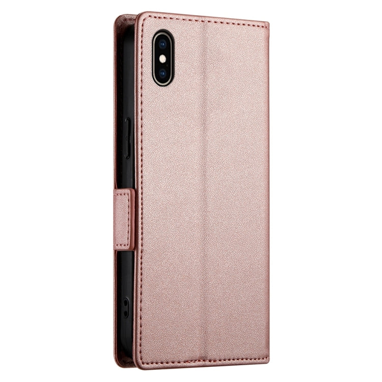 Side Buckle Magnetic Frosted Leather Phone Case, For iPhone XS Max, For iPhone 8 Plus / 7 Plus
