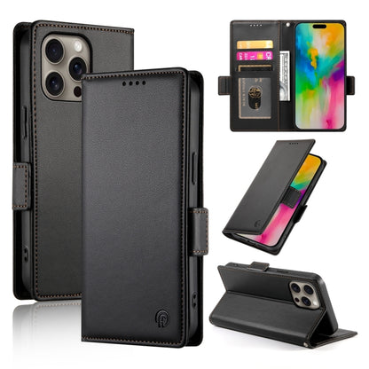 Side Buckle Magnetic Frosted Leather Phone Case, For iPhone 17, For iPhone Air, For iPhone 16 Pro Max