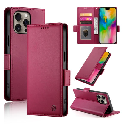 Side Buckle Magnetic Frosted Leather Phone Case, For iPhone 17, For iPhone Air, For iPhone 16 Pro Max