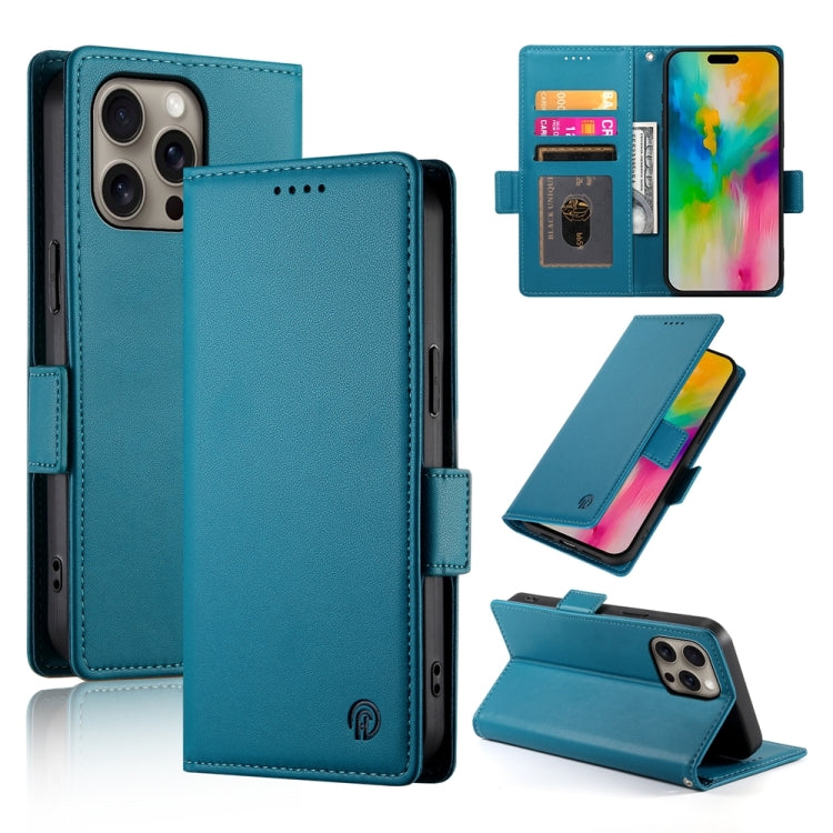 Side Buckle Magnetic Frosted Leather Phone Case, For iPhone 17, For iPhone Air, For iPhone 16 Pro Max