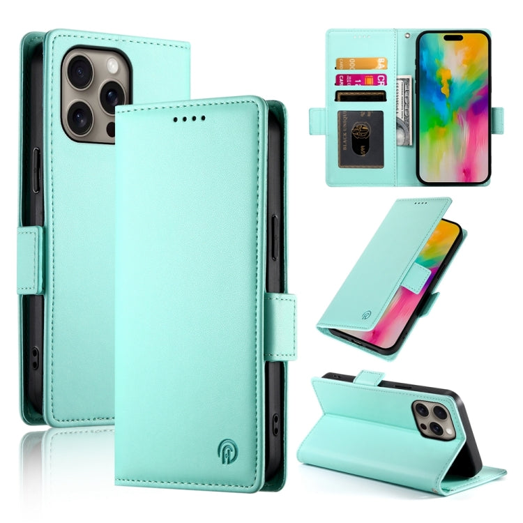 Side Buckle Magnetic Frosted Leather Phone Case, For iPhone 17, For iPhone Air, For iPhone 16 Pro Max