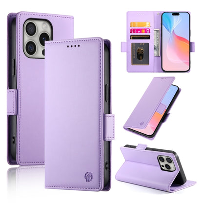 Side Buckle Magnetic Frosted Leather Phone Case, For iPhone 16 Pro, For iPhone 16 Plus, For iPhone 16