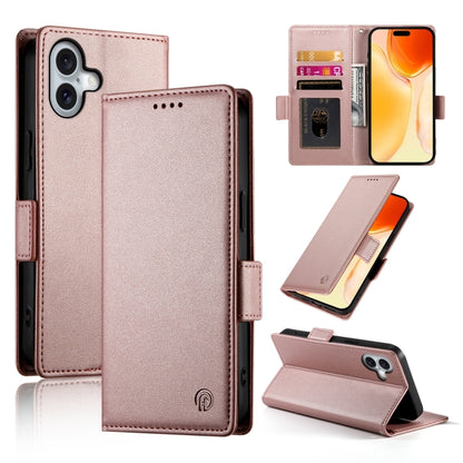 Side Buckle Magnetic Frosted Leather Phone Case, For iPhone 16 Pro, For iPhone 16 Plus, For iPhone 16