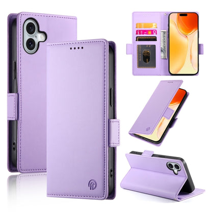 Side Buckle Magnetic Frosted Leather Phone Case, For iPhone 16 Pro, For iPhone 16 Plus, For iPhone 16