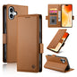 Side Buckle Magnetic Frosted Leather Phone Case, For iPhone 16 Pro, For iPhone 16 Plus, For iPhone 16
