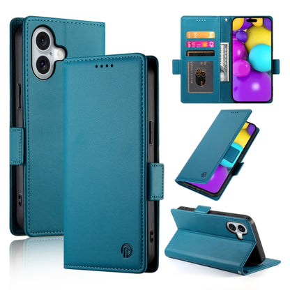 Side Buckle Magnetic Frosted Leather Phone Case, For iPhone 16 Pro, For iPhone 16 Plus, For iPhone 16