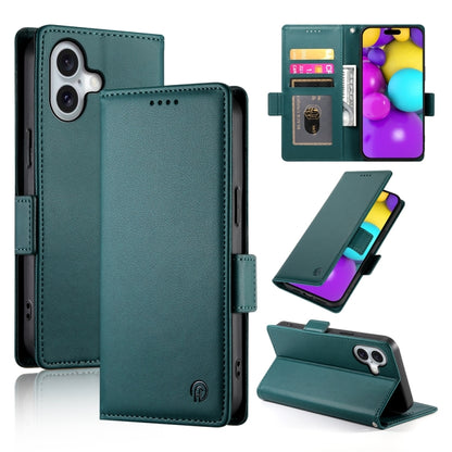Side Buckle Magnetic Frosted Leather Phone Case, For iPhone 16 Pro, For iPhone 16 Plus, For iPhone 16