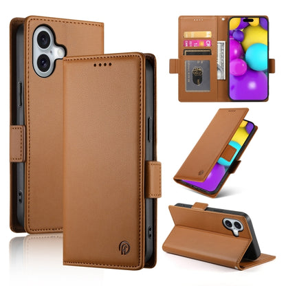 Side Buckle Magnetic Frosted Leather Phone Case, For iPhone 16 Pro, For iPhone 16 Plus, For iPhone 16