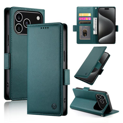 Side Buckle Magnetic Frosted Leather Phone Case, For iPhone 17e / 16e, For iPhone 17 Pro Max, For iPhone 17 Pro