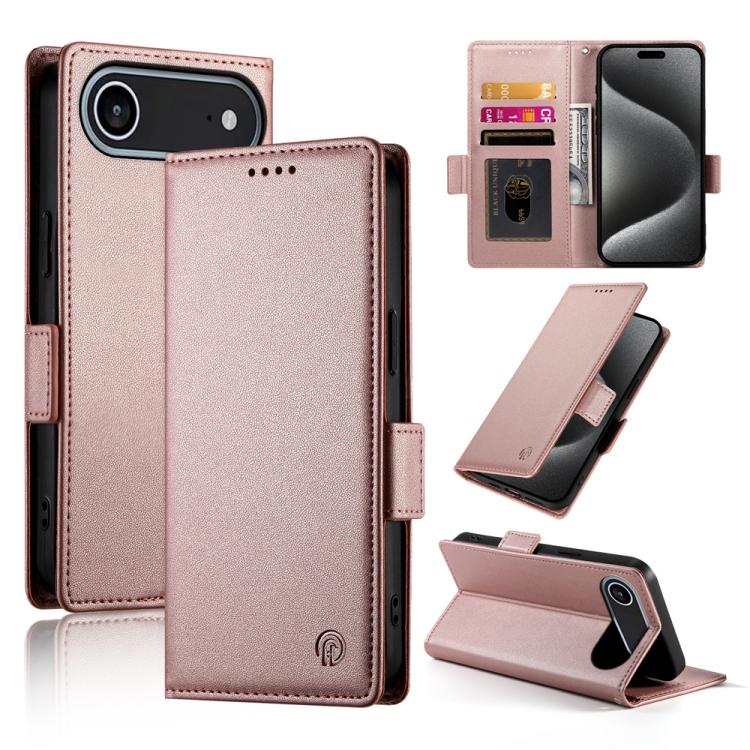 Side Buckle Magnetic Frosted Leather Phone Case, For iPhone 17, For iPhone Air, For iPhone 16 Pro Max