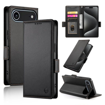 Side Buckle Magnetic Frosted Leather Phone Case, For iPhone 17, For iPhone Air, For iPhone 16 Pro Max