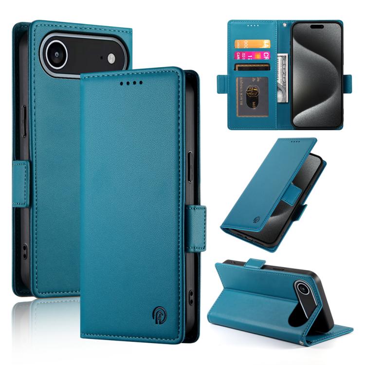 Side Buckle Magnetic Frosted Leather Phone Case, For iPhone 17, For iPhone Air, For iPhone 16 Pro Max