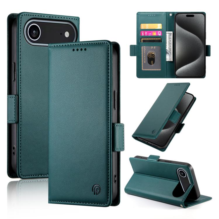 Side Buckle Magnetic Frosted Leather Phone Case, For iPhone 17, For iPhone Air, For iPhone 16 Pro Max