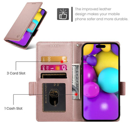 Side Buckle Magnetic Frosted Leather Phone Case, For iPhone 17, For iPhone Air, For iPhone 16 Pro Max