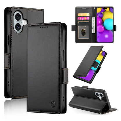 Side Buckle Magnetic Frosted Leather Phone Case, For iPhone 17, For iPhone Air, For iPhone 16 Pro Max