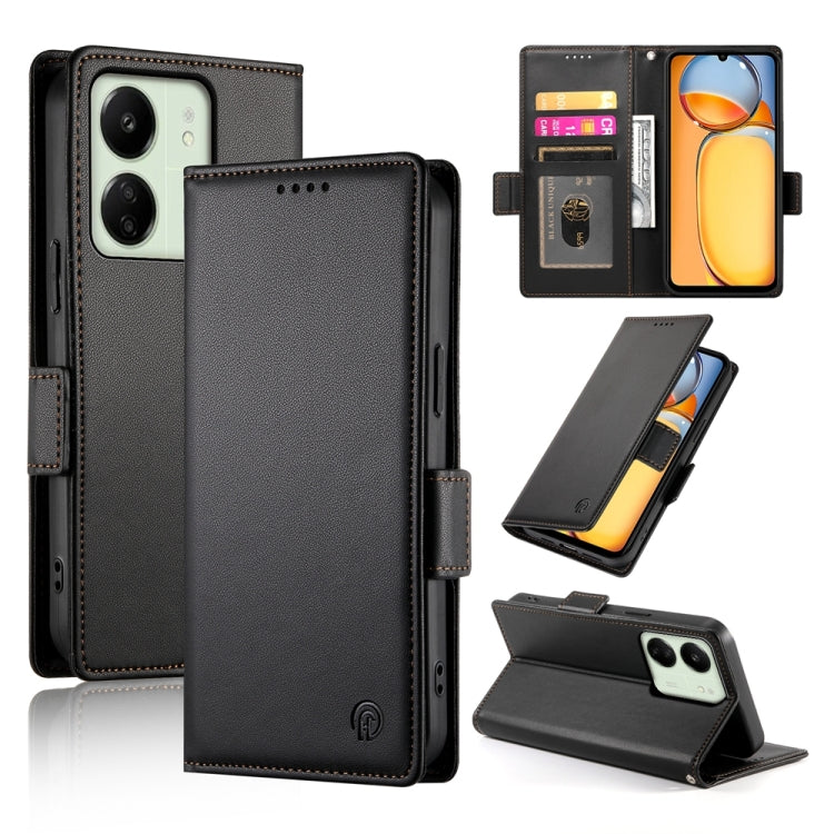 Side Buckle Magnetic Frosted Leather Phone Case