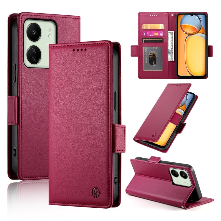 Side Buckle Magnetic Frosted Leather Phone Case