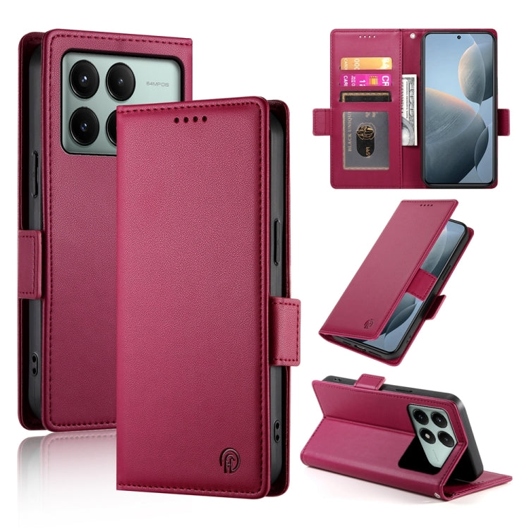 Side Buckle Magnetic Frosted Leather Phone Case