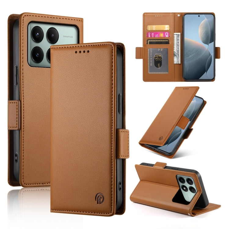 Side Buckle Magnetic Frosted Leather Phone Case