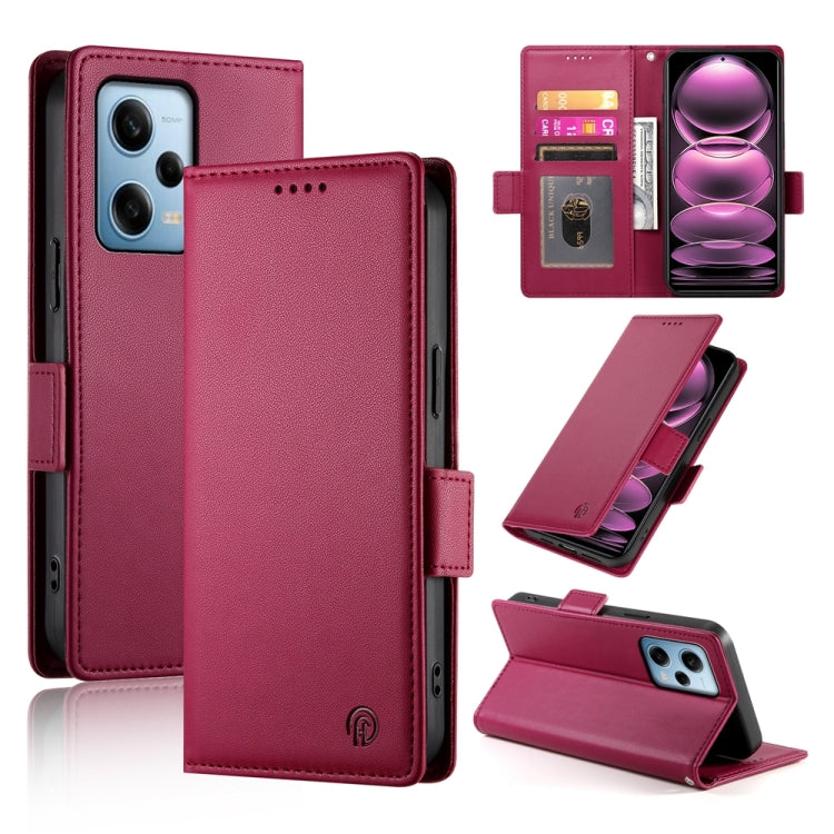 Side Buckle Magnetic Frosted Leather Phone Case