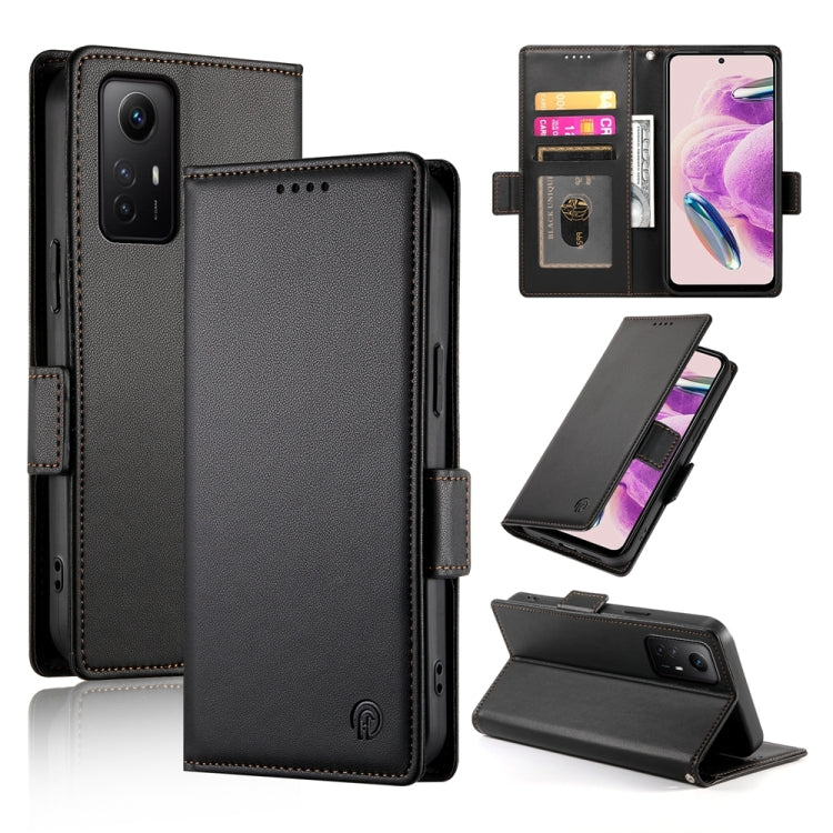 Side Buckle Magnetic Frosted Leather Phone Case