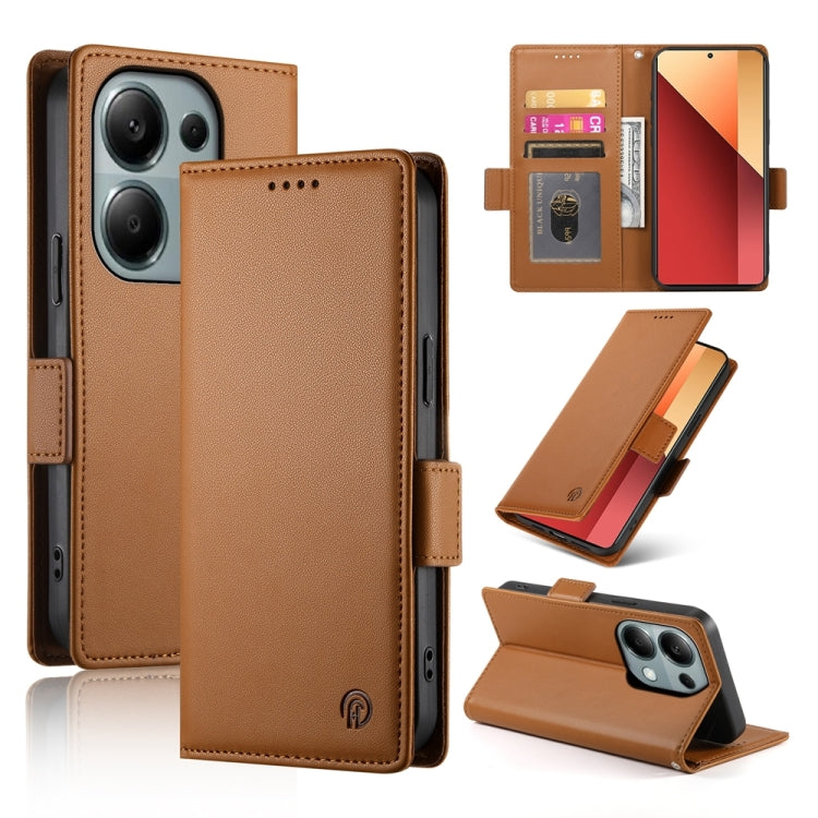 Side Buckle Magnetic Frosted Leather Phone Case