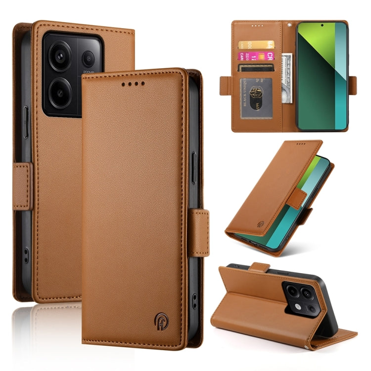Side Buckle Magnetic Frosted Leather Phone Case