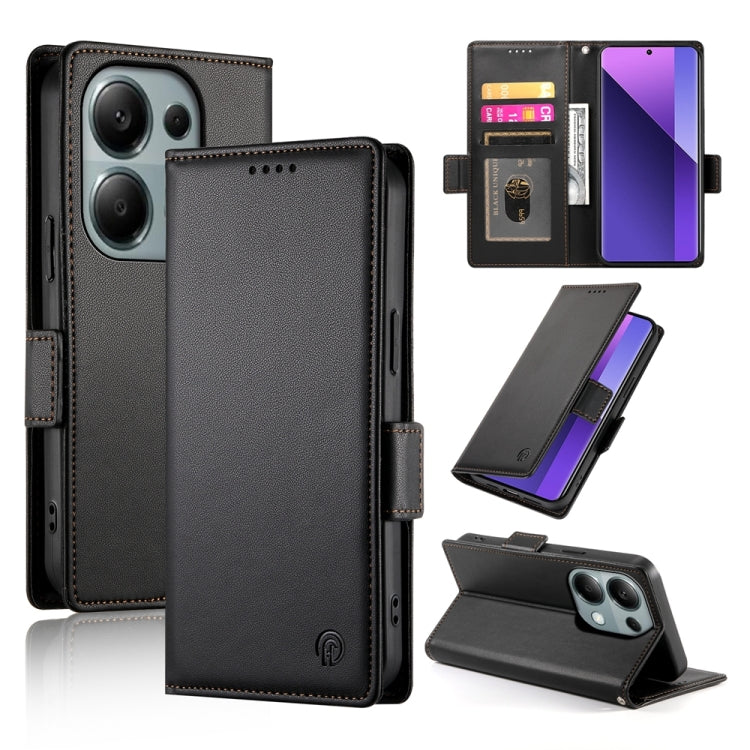 Side Buckle Magnetic Frosted Leather Phone Case