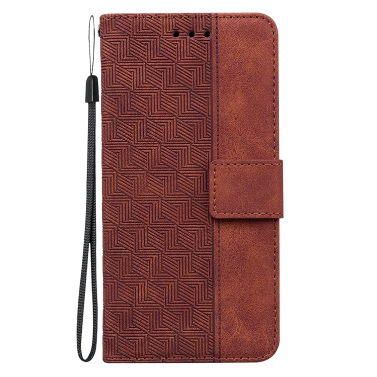 Geometric Embossed Leather Phone Case