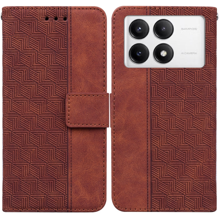 Geometric Embossed Leather Phone Case