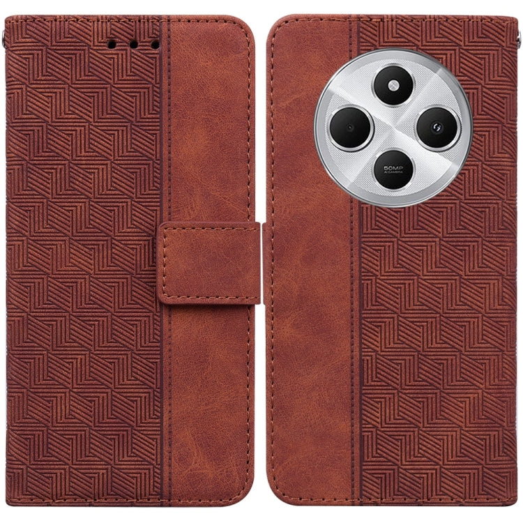 Geometric Embossed Leather Phone Case, For Redmi Note 14 4G 163.25mm, For Redmi Note 14 5G, For Redmi Note 14 Pro / Note 14 Pro+ 5G, For Redmi 14C 4G
