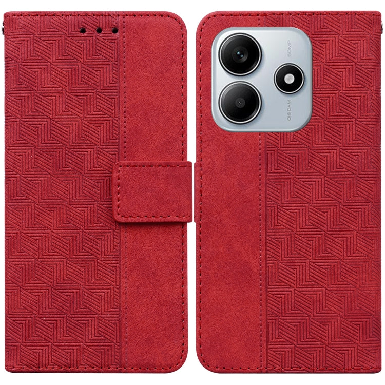 Geometric Embossed Leather Phone Case, For Redmi Note 14 4G 163.25mm, For Redmi Note 14 5G, For Redmi Note 14 Pro / Note 14 Pro+ 5G, For Redmi 14C 4G