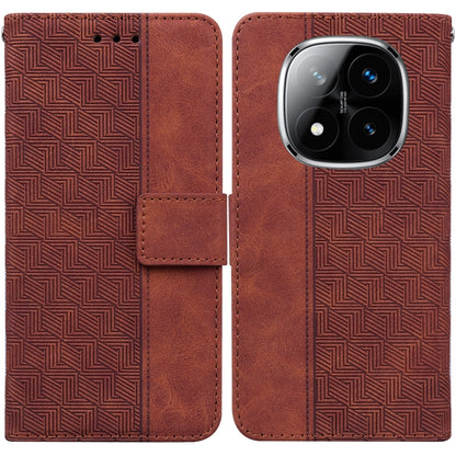 Geometric Embossed Leather Phone Case, For Redmi Note 14 4G 163.25mm, For Redmi Note 14 5G, For Redmi Note 14 Pro / Note 14 Pro+ 5G, For Redmi 14C 4G