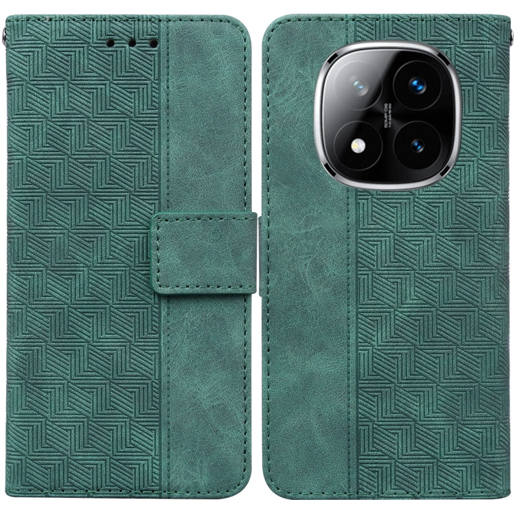 Geometric Embossed Leather Phone Case, For Redmi Note 14 4G 163.25mm, For Redmi Note 14 5G, For Redmi Note 14 Pro / Note 14 Pro+ 5G, For Redmi 14C 4G