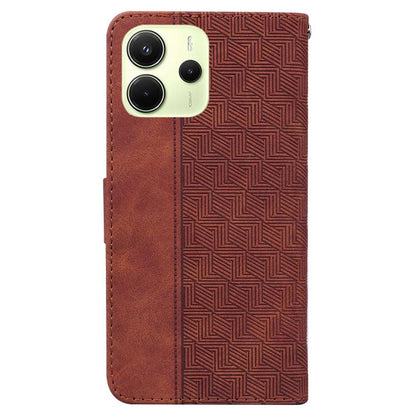 Geometric Embossed Leather Phone Case, For Redmi Note 14 4G 163.25mm, For Redmi Note 14 5G, For Redmi Note 14 Pro / Note 14 Pro+ 5G, For Redmi 14C 4G