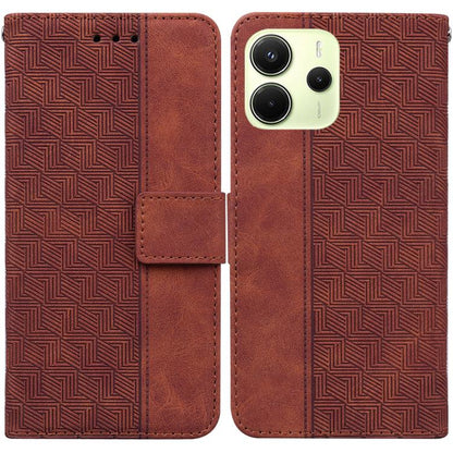 Geometric Embossed Leather Phone Case, For Redmi Note 14 4G 163.25mm, For Redmi Note 14 5G, For Redmi Note 14 Pro / Note 14 Pro+ 5G, For Redmi 14C 4G