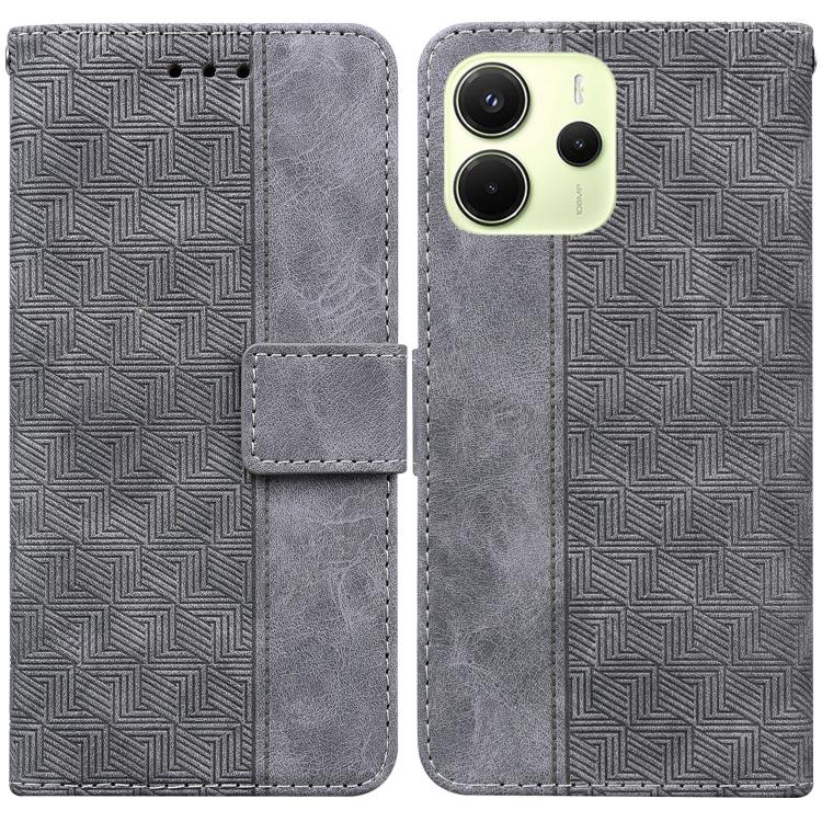 Geometric Embossed Leather Phone Case, For Redmi Note 14 4G 163.25mm, For Redmi Note 14 5G, For Redmi Note 14 Pro / Note 14 Pro+ 5G, For Redmi 14C 4G