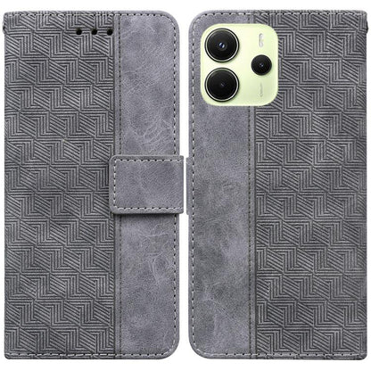 Geometric Embossed Leather Phone Case, For Redmi Note 14 4G 163.25mm, For Redmi Note 14 5G, For Redmi Note 14 Pro / Note 14 Pro+ 5G, For Redmi 14C 4G