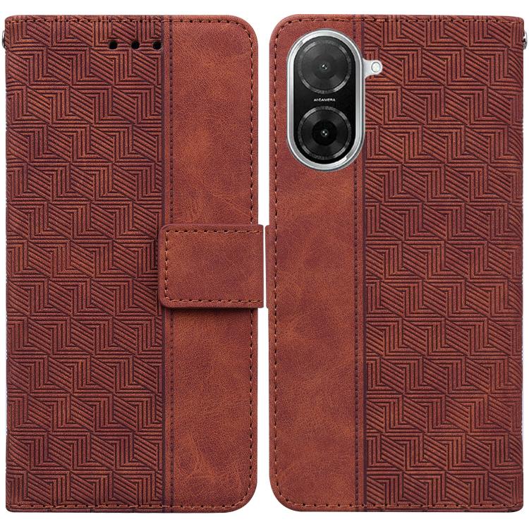 Geometric Embossed Leather Phone Case, For Redmi 15 5G Global / 15 4G SEA 169.5mm, For Redmi 15 5G / 4G EU 171mm, For Redmi A5 4G 173.3mm, For Redmi A5 4G 171.7mm